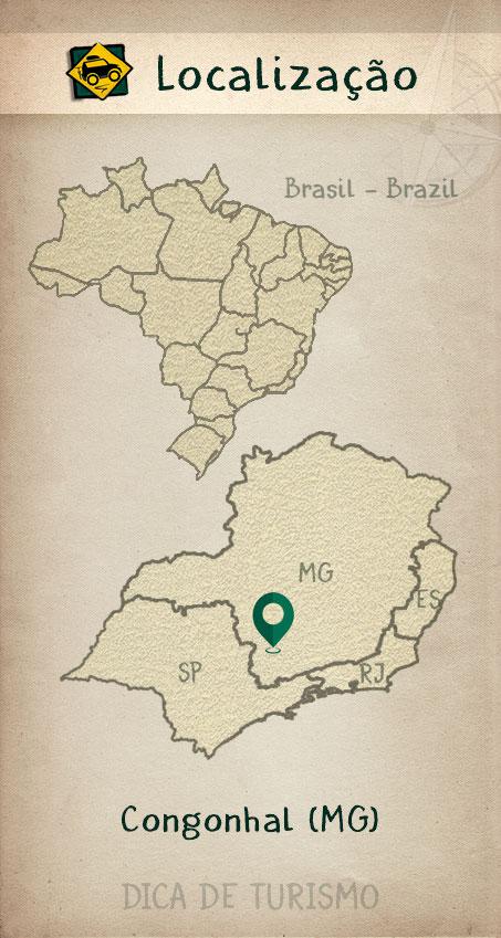 Mapa de localização de Congonhal MG