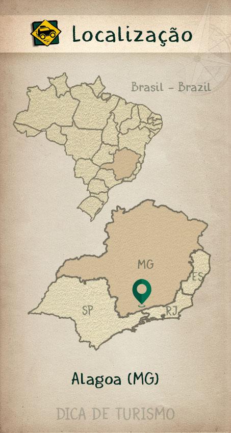 Mapa de localização de Alagoa MG