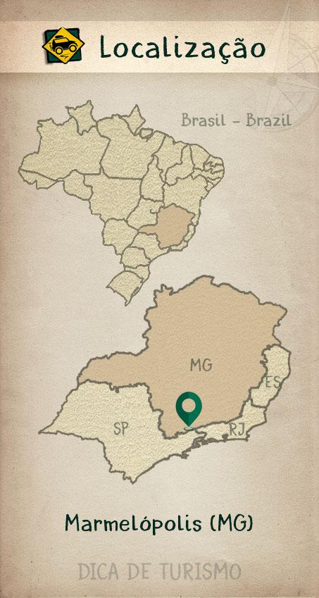 Mapa de localização de Marmelópolis MG