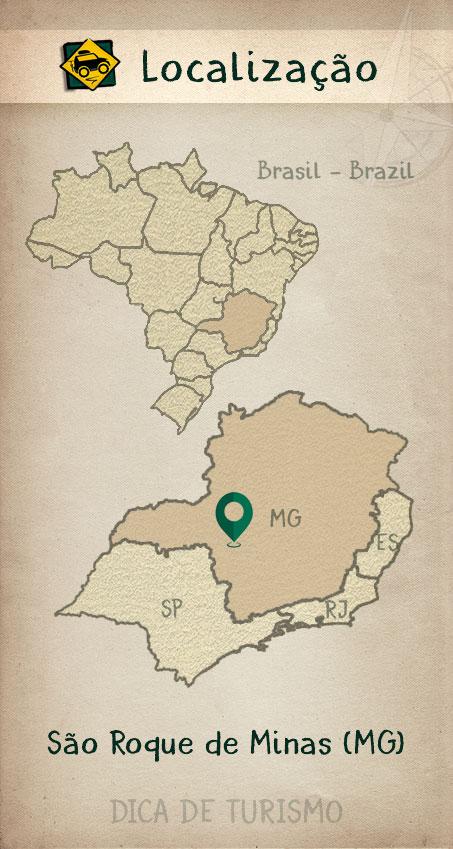 Mapa de localização de São Roque de Minas MG